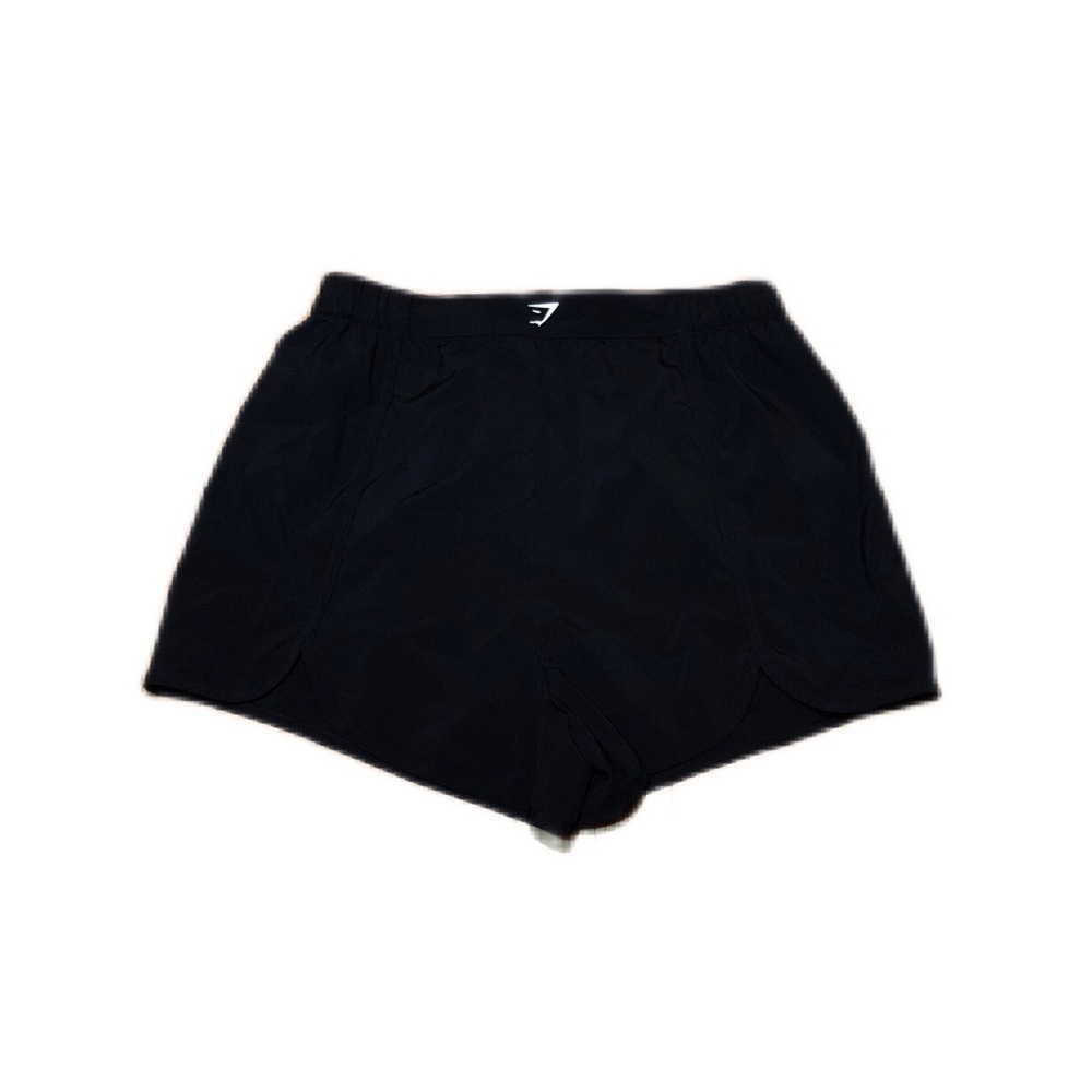 Gymshark Scallop Hem High-Rise Shaped Shorts in Black, Women’s size Large